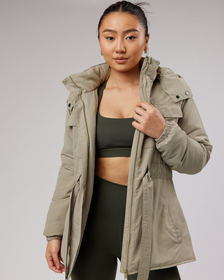 Tapered Tie-Waist Jacket - Laurel Oak