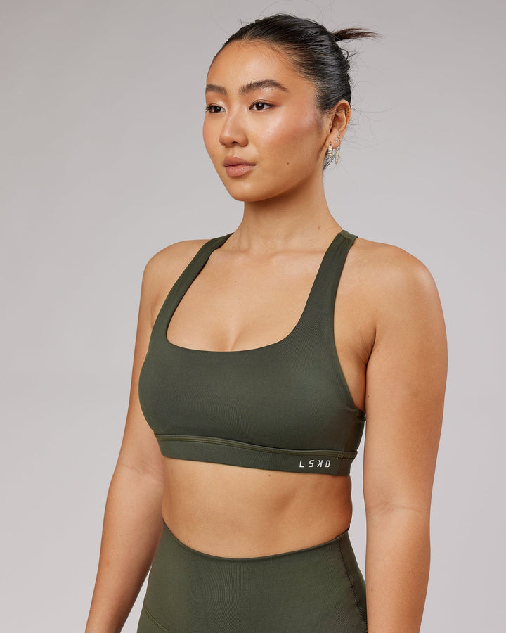 Base Sports Bra - Forest Night