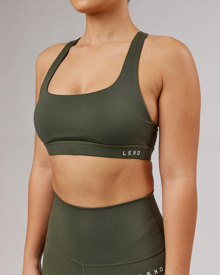 Base Sports Bra - Forest Night