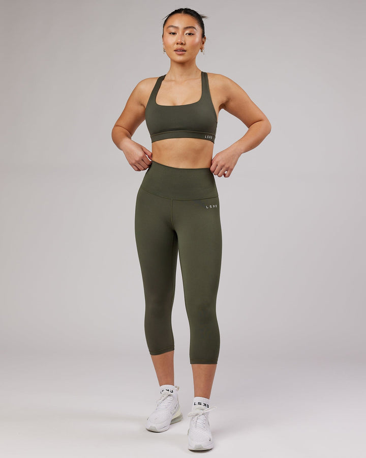 Base 3/4 Length Tights - Forest Night