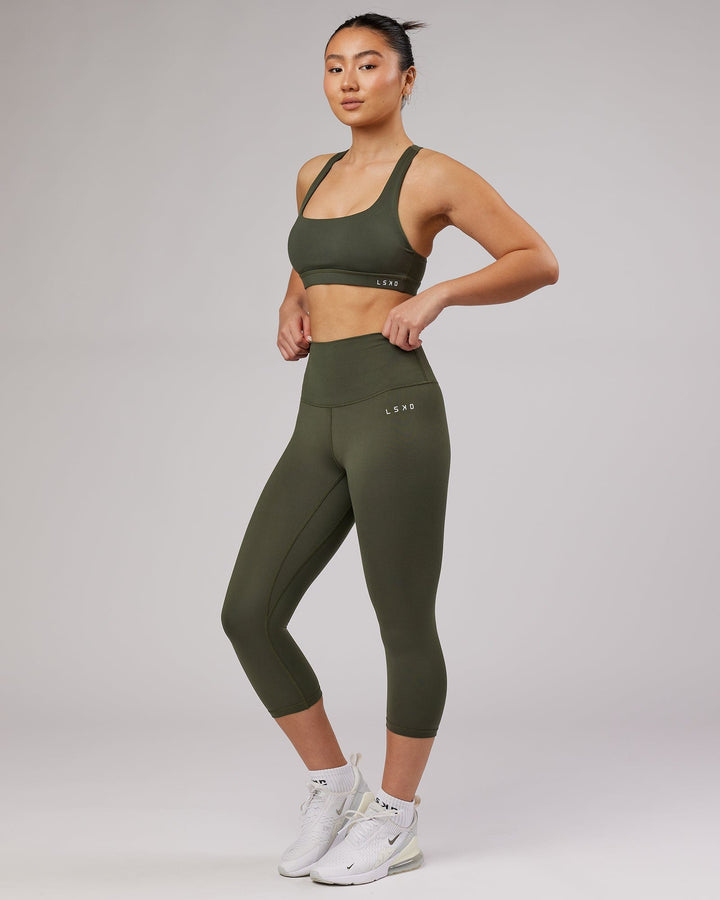 Base 3/4 Length Tights - Forest Night