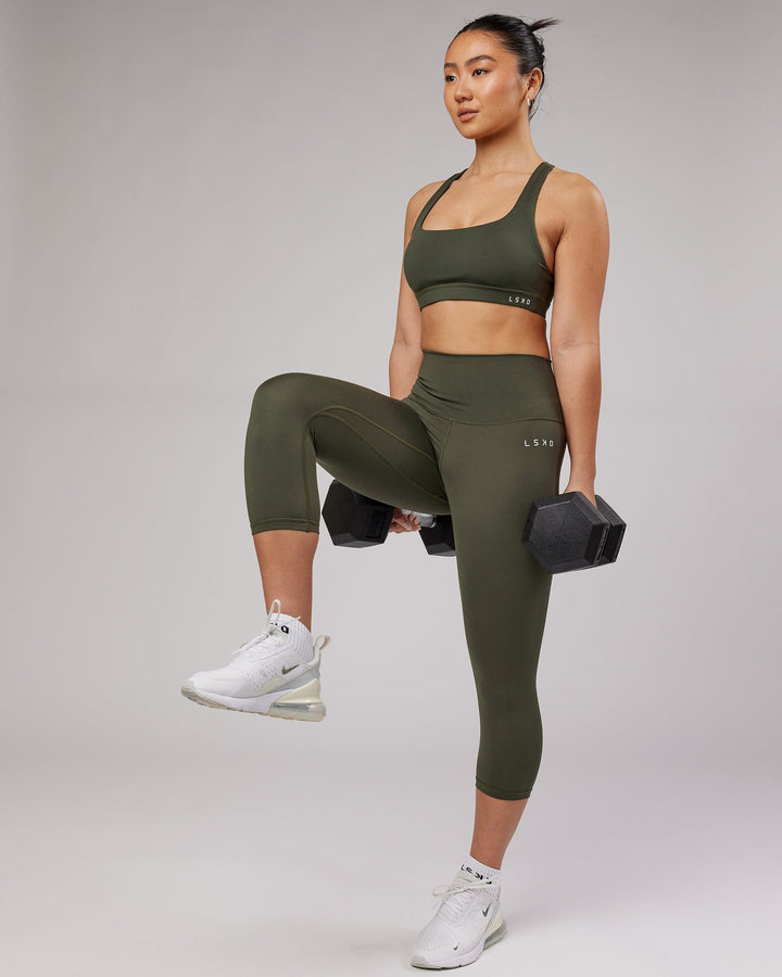 Base 3/4 Length Tights - Forest Night