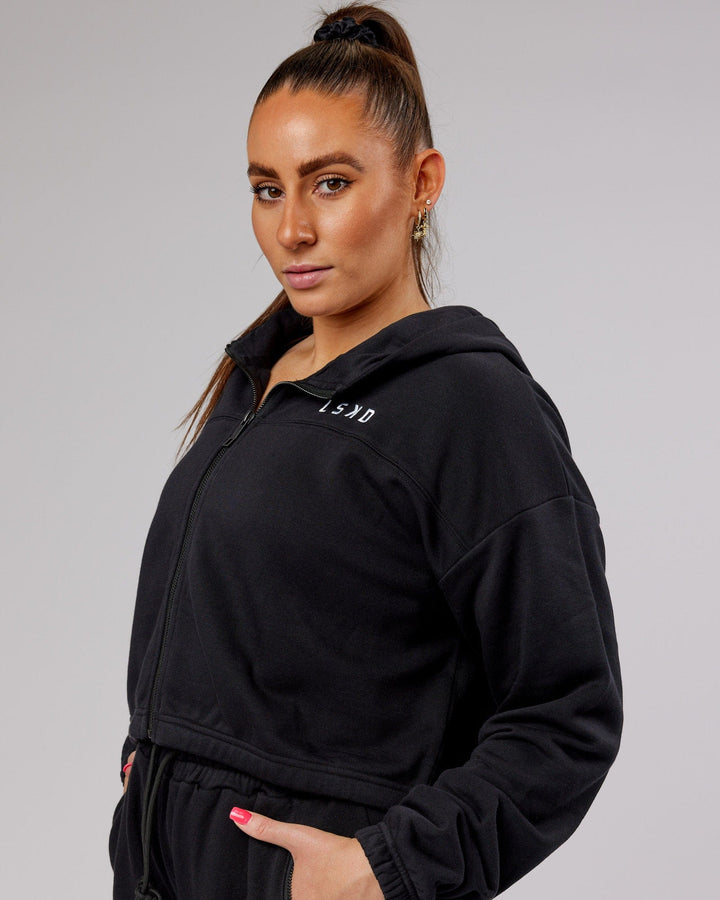 Bridge Zip Through Hoodie - Black