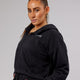 Bridge Zip Through Hoodie - Black