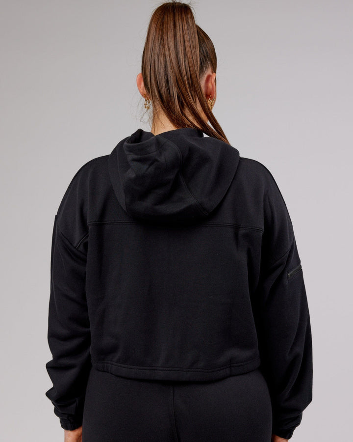 Bridge Zip Through Hoodie - Black