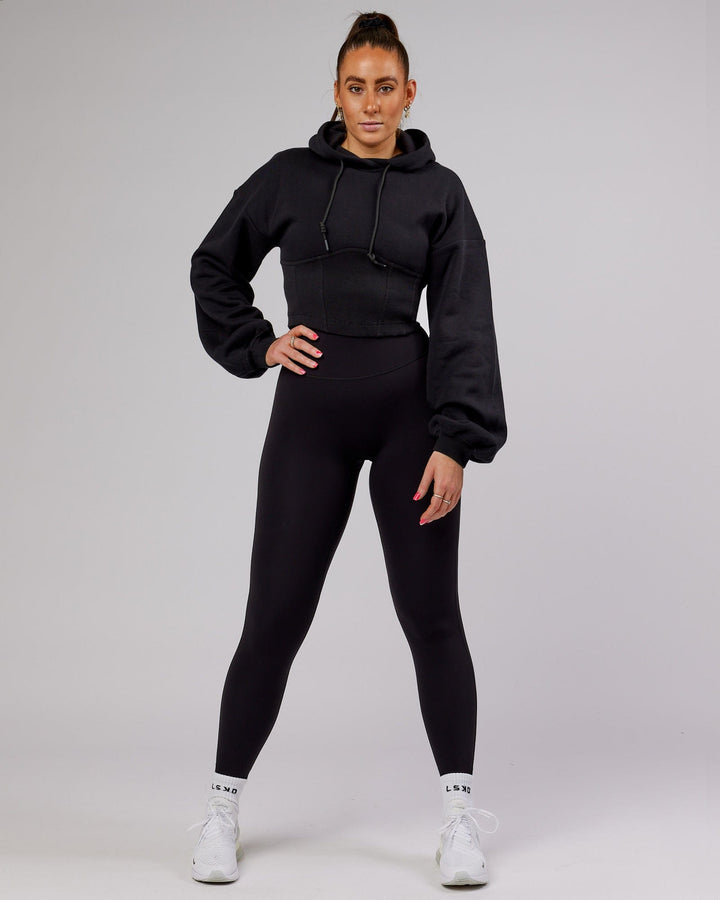 Becca Corset Hoodie - Black