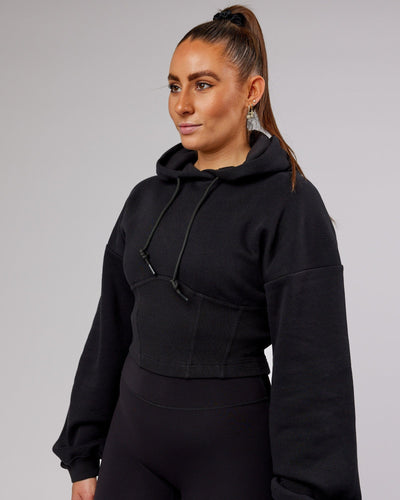 Becca Corset Hoodie - Black