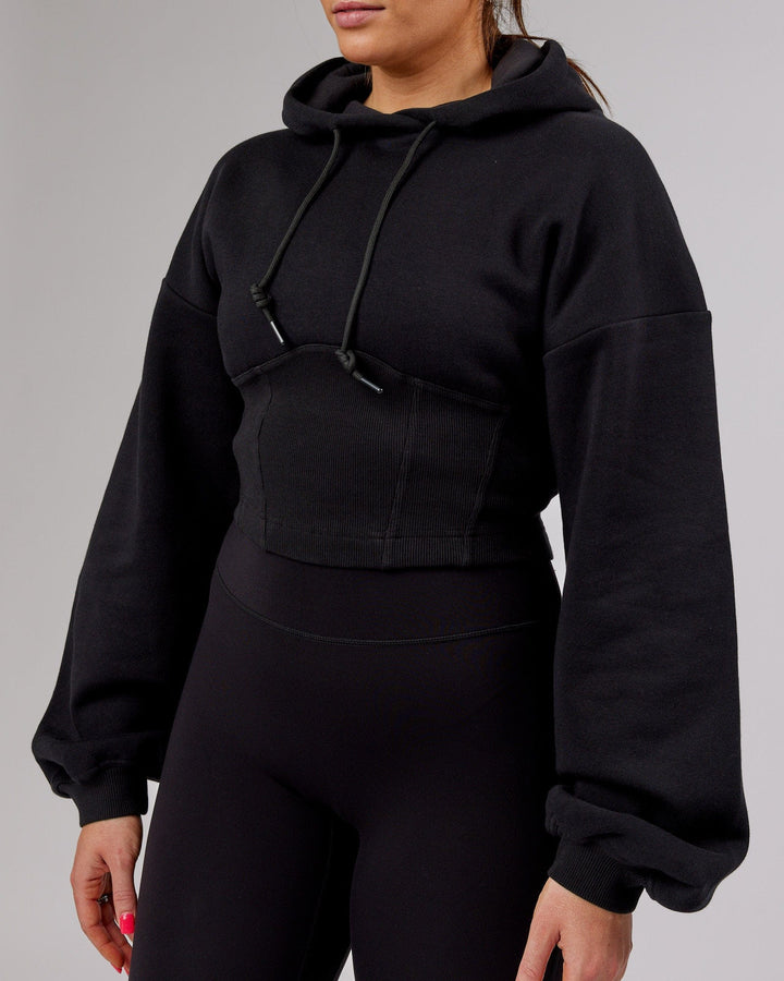 Becca Corset Hoodie - Black