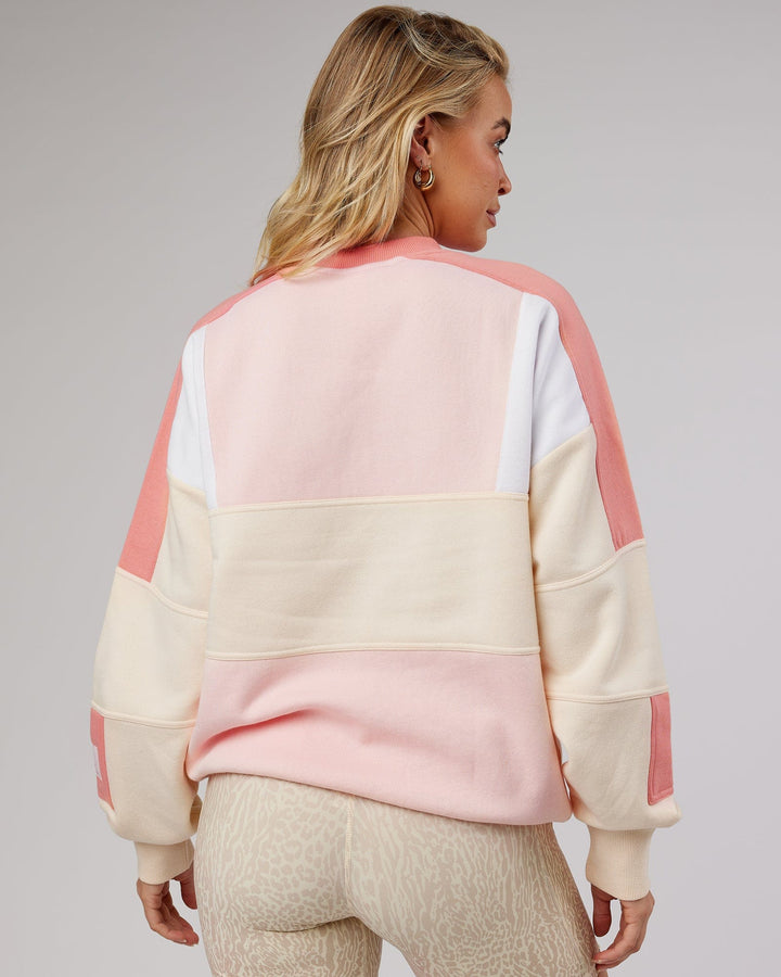 Unisex Slam Sweater Oversize - Peach Multi