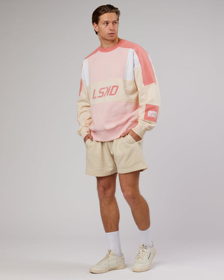 Unisex Slam Sweater Oversize - Peach Multi