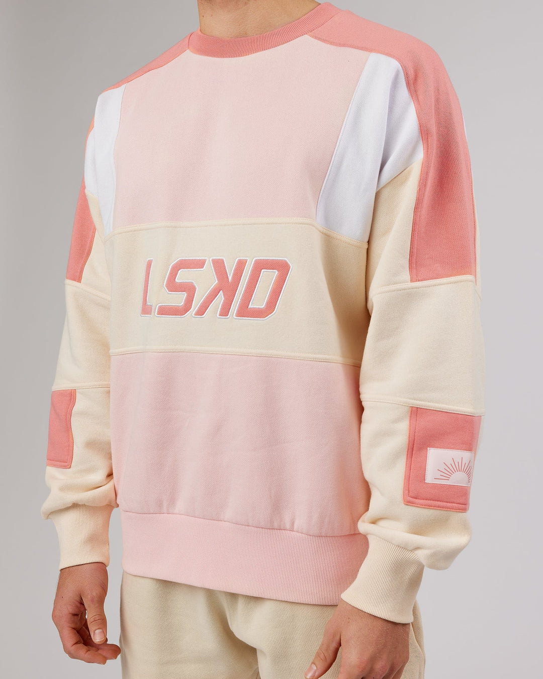 Unisex Slam Sweater Oversize - Peach Multi