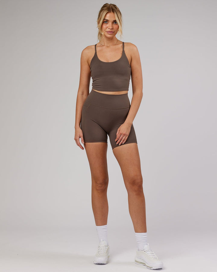 Determined Shelf Sports Tank - Mocha