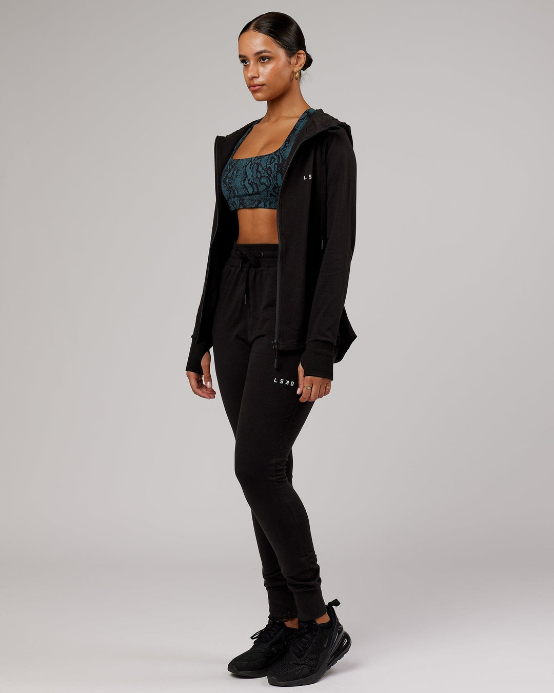 PB Zip Through Hoodie - Black-Tonal