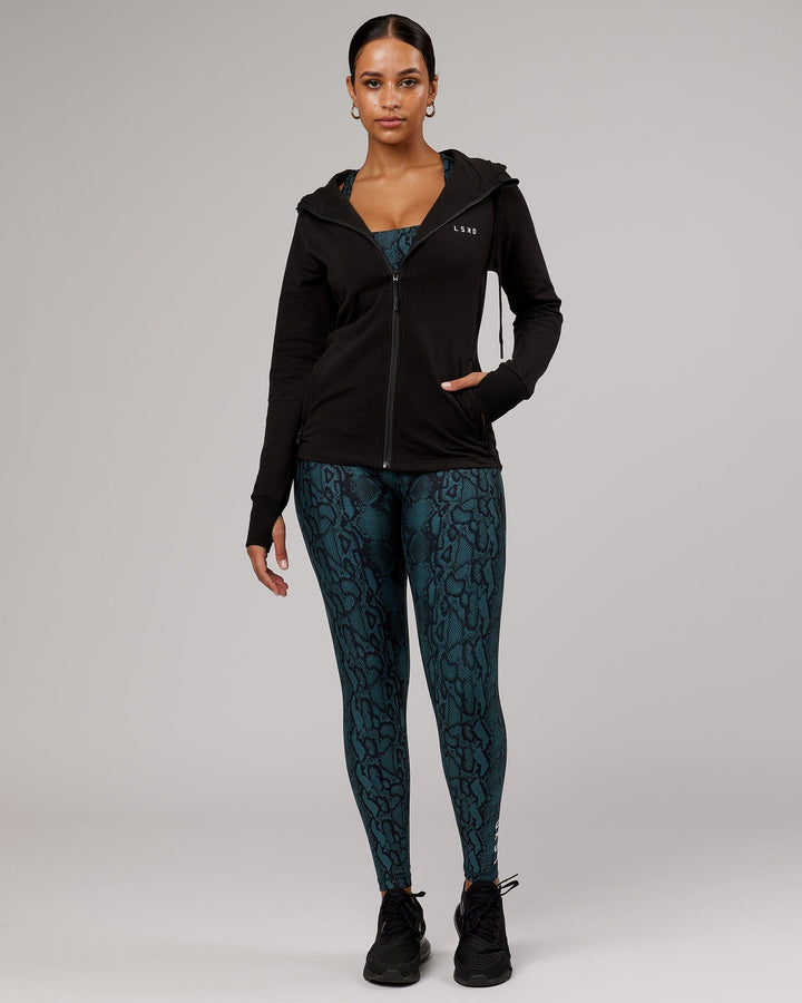 PB Zip Through Hoodie - Black-Tonal