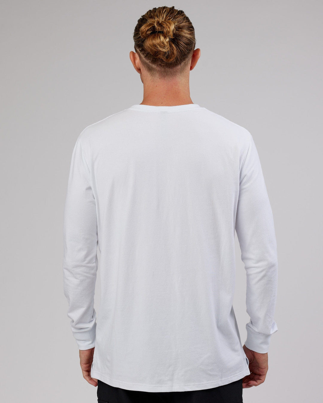 Strength FLXCotton LS Tee - White-Black