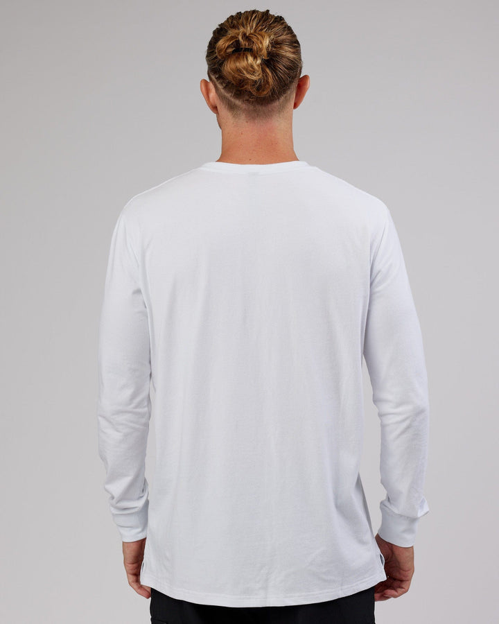 Strength FLXCotton LS Tee - White-Black