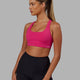 Woman wearing Base Sports Bra - Azalia Pink