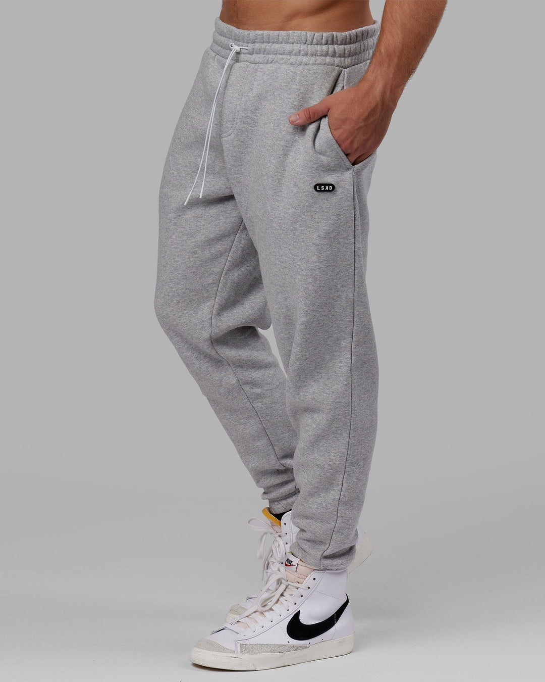 Cotton On Body LIFESTYLE CROPPED GYM TRACK PANTS - Tracksuit bottoms -  cloudy grey marle/grey 