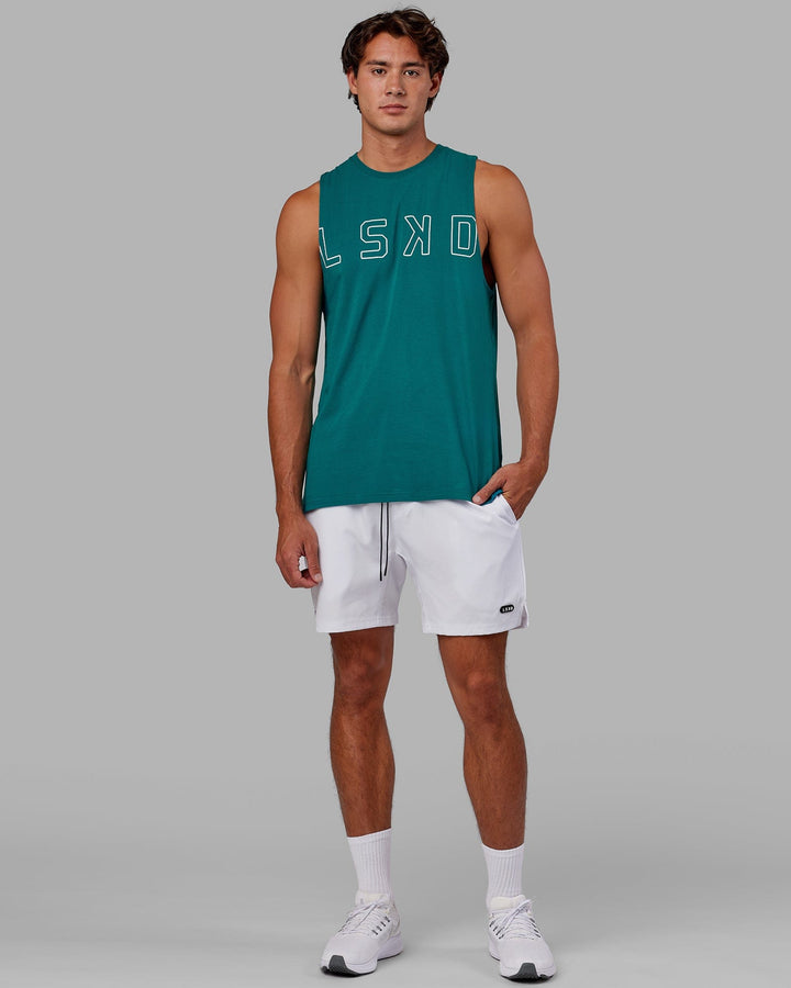Expand FLXCotton Training Fit Tank - Deep Lake