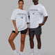 Duo wearing Unisex Flag Heavyweight Tee Oversize - White