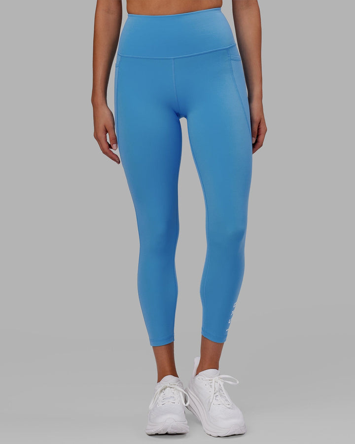 Woman wearing Flux 7/8 Length Tight - Azure Blue