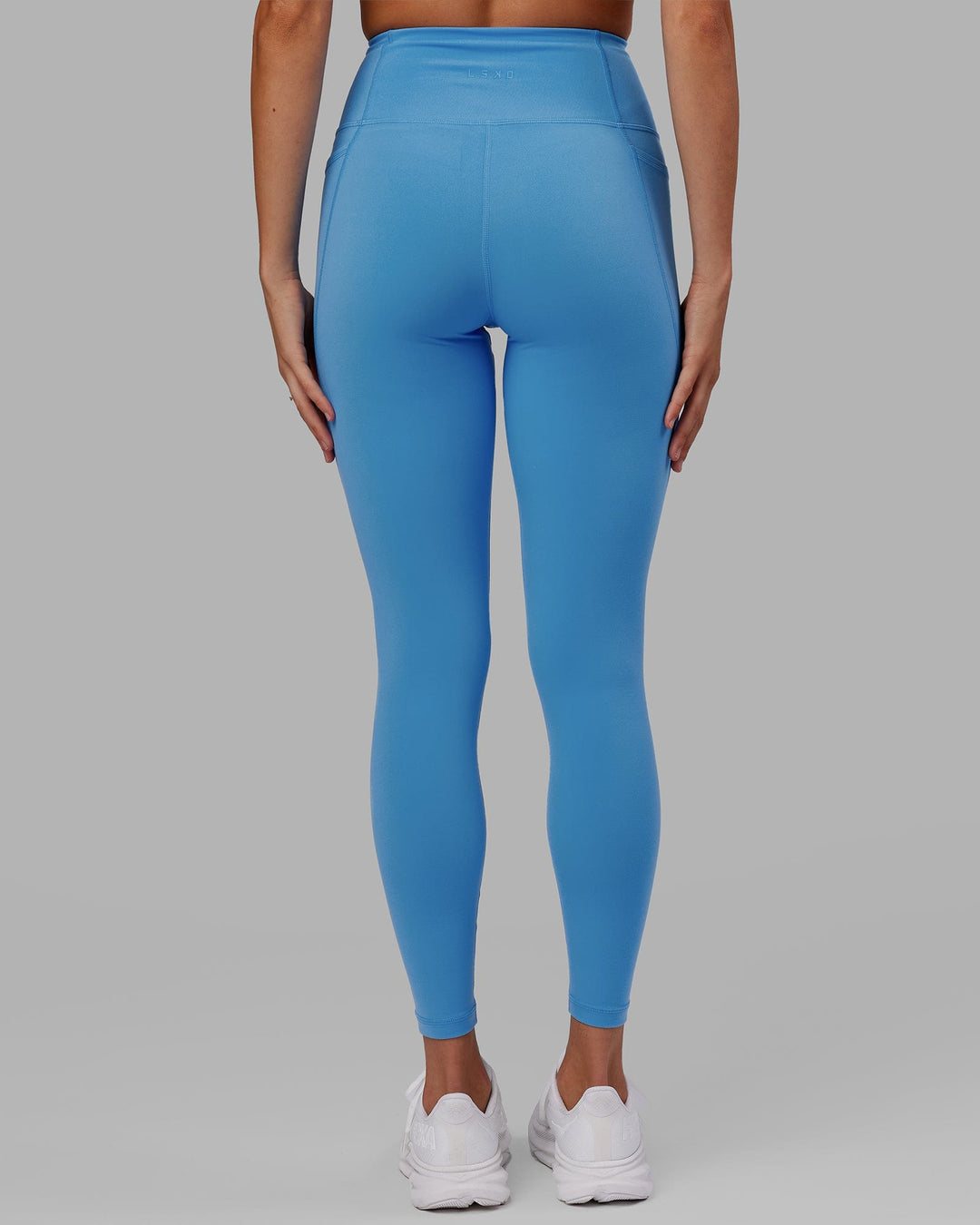 Woman wearing Flux Full Length Tight - Azure Blue