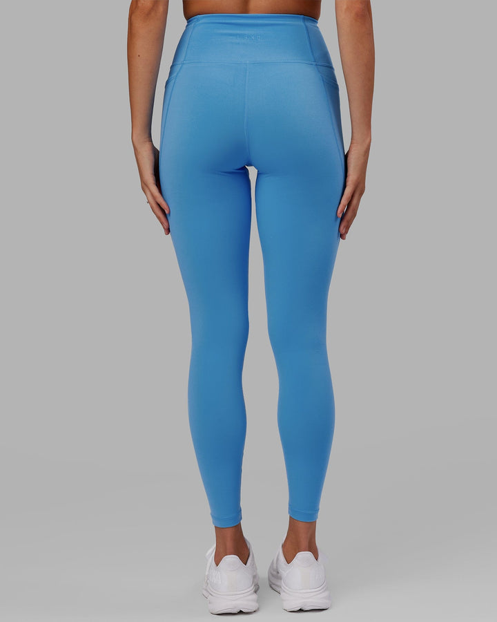 Woman wearing Flux Full Length Tight - Azure Blue