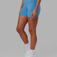 Woman wearing Flux X Short Tight - Azure Blue