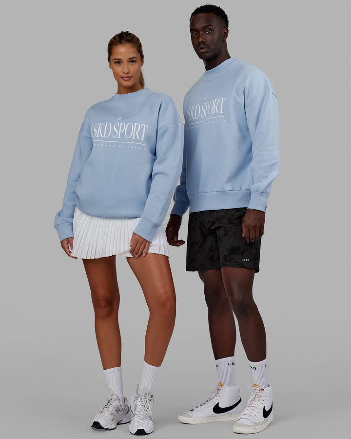 Duo wearing Unisex Heritage Sweater Oversize - Windsurfer