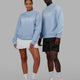 Duo wearing Unisex Heritage Sweater Oversize - Windsurfer