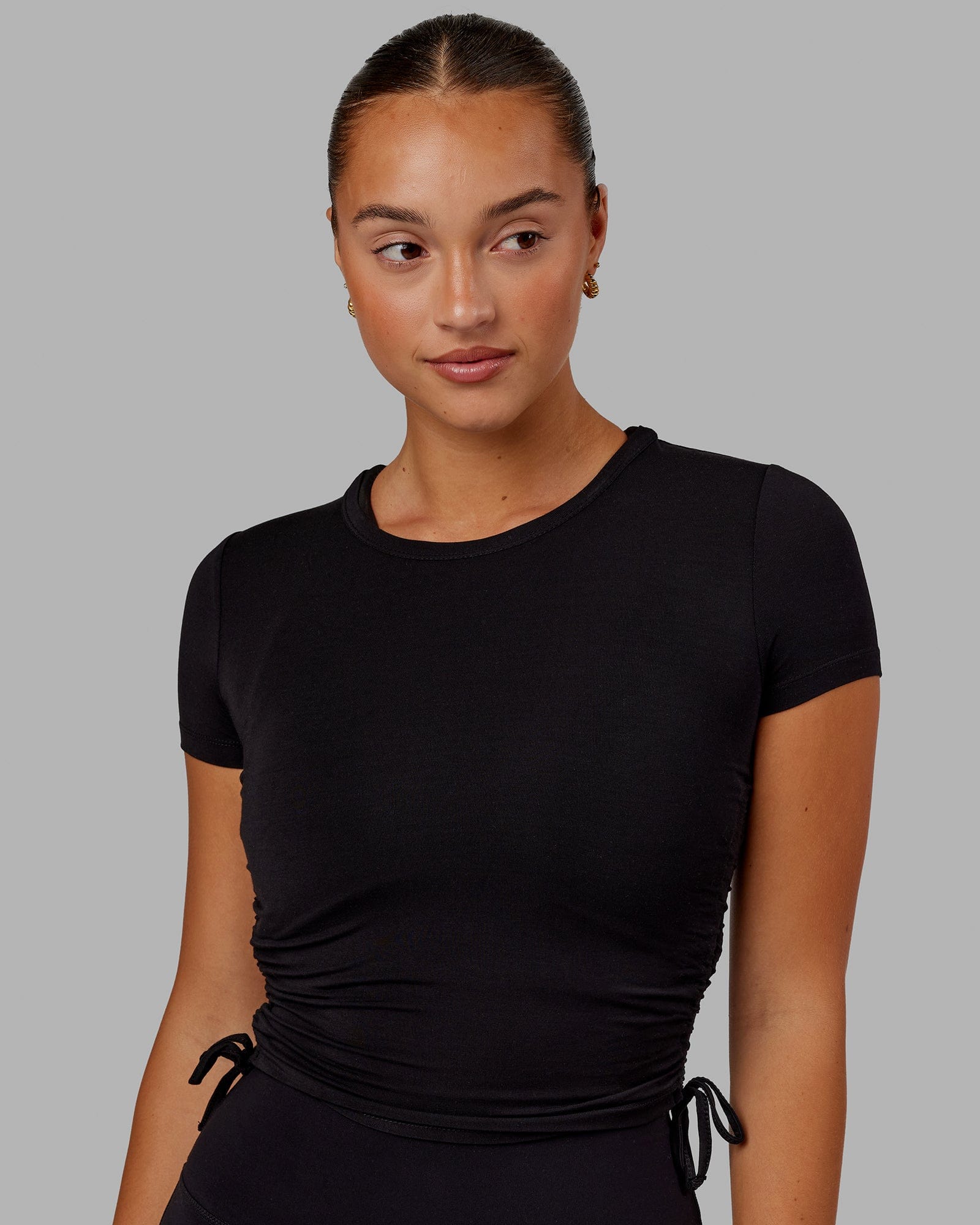 Kick On Cropped Tee Black LSKD