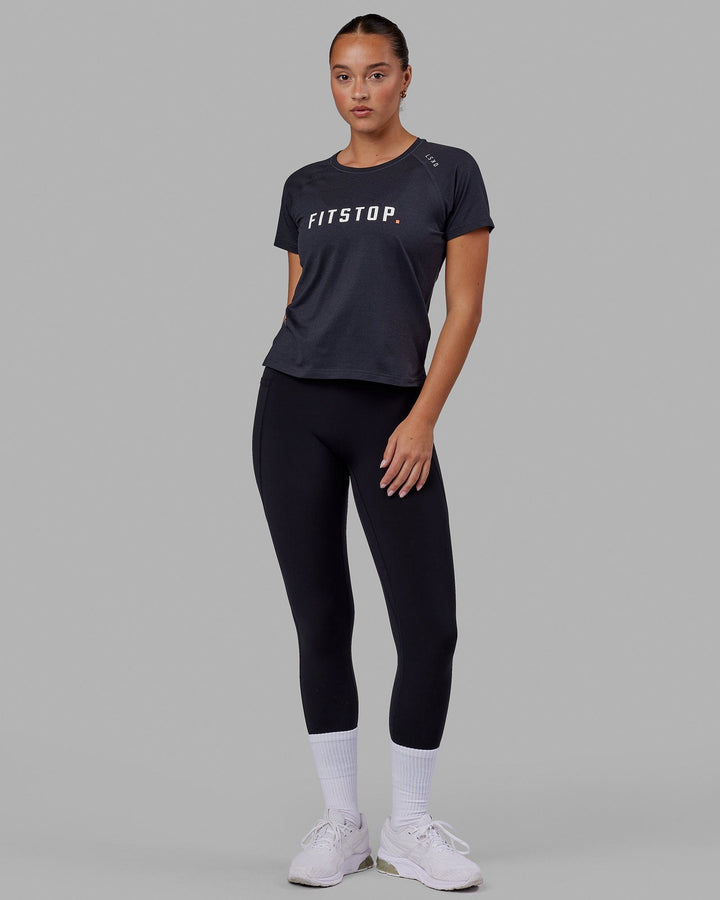 LSKD x Fitstop VapourFLX Trainer Tee - Black Marl