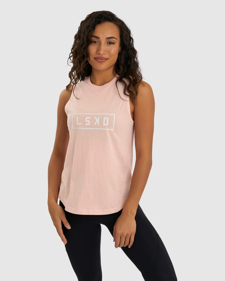 Luna Tank - Pink-White
