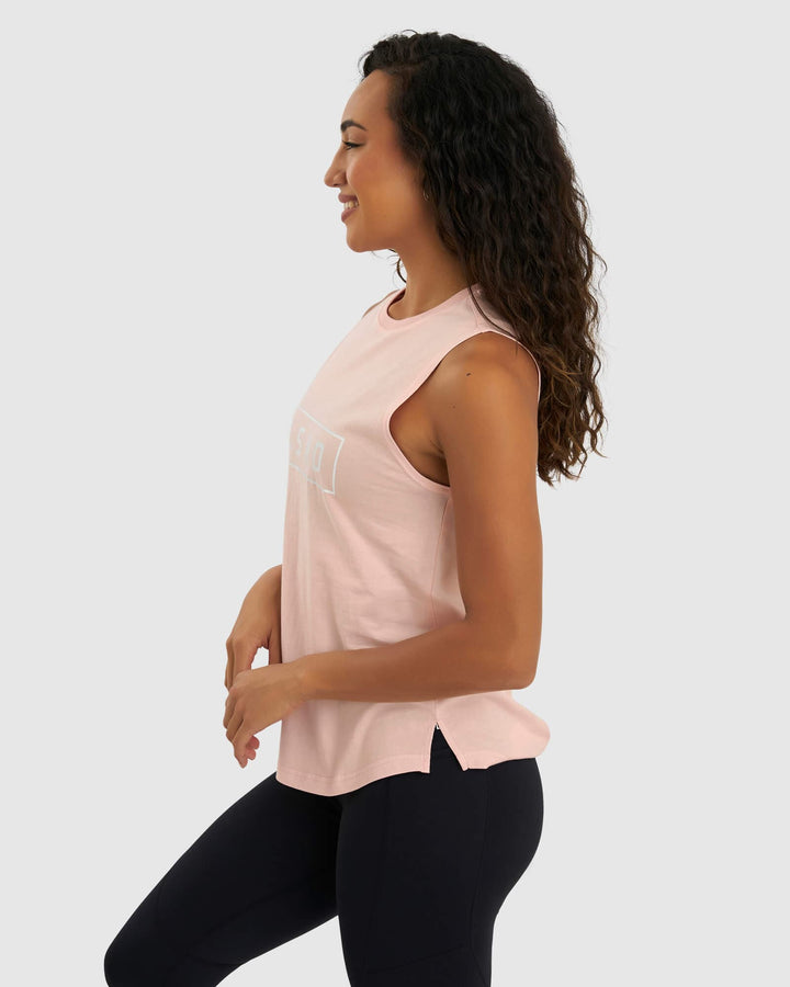 Luna Tank - Pink-White