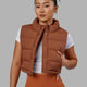 Woman wearing Layer Up Cropped Vest - Hazel