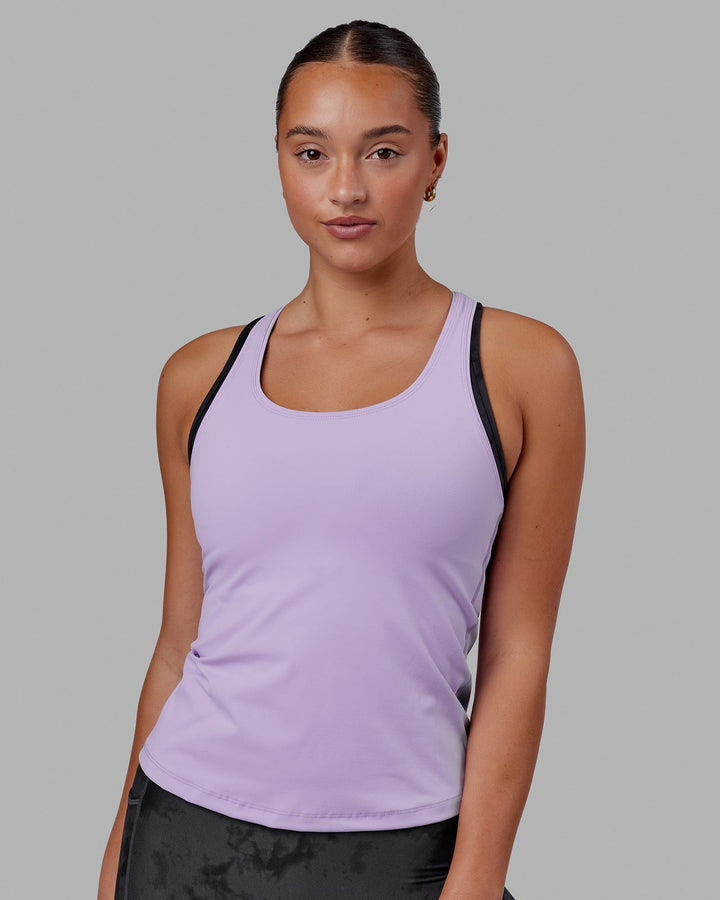 Woman wearing Lift Performance Tank - Pale Lilac