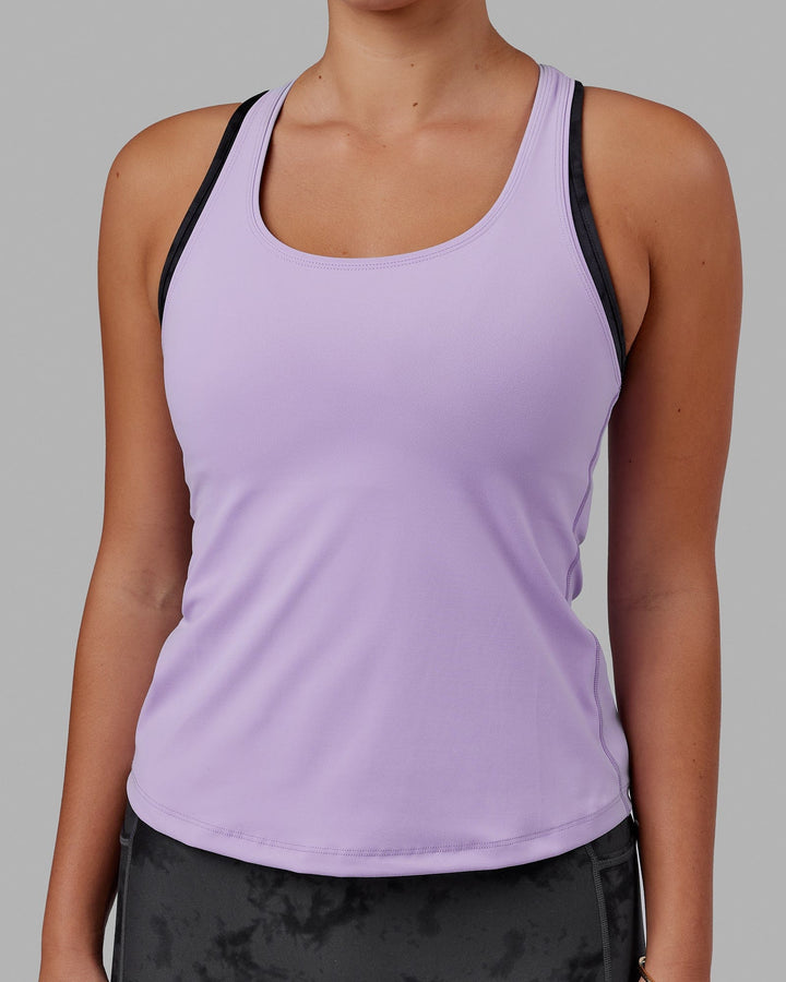Woman wearing Lift Performance Tank - Pale Lilac