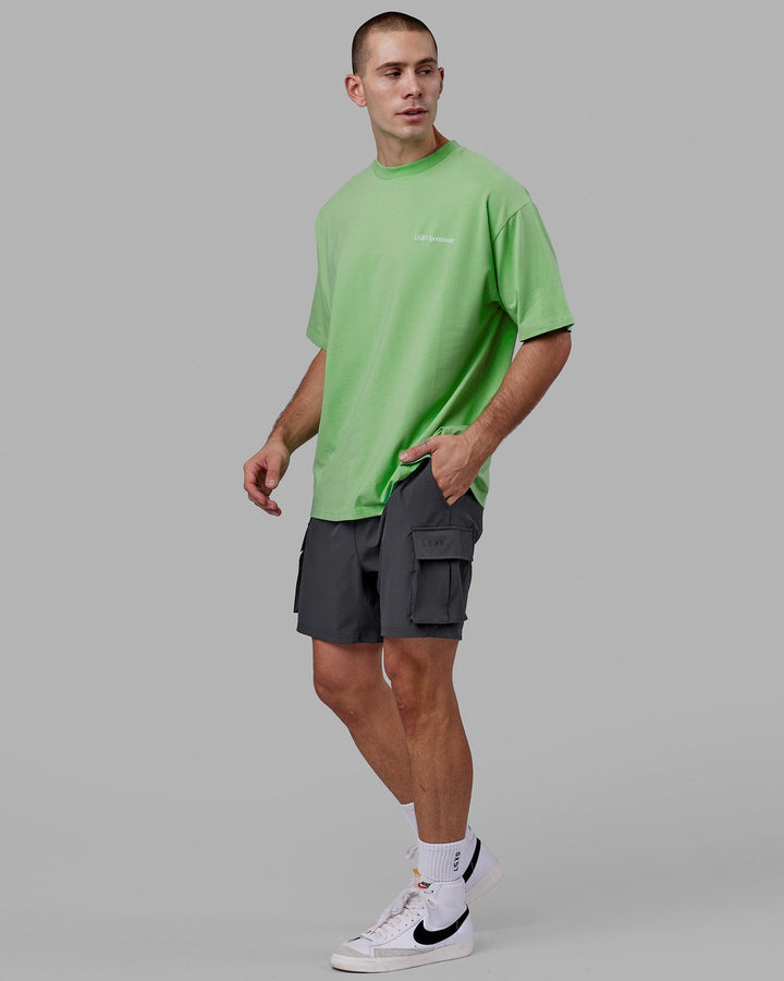 Man wearing Unisex Motion FLXCotton Tee Oversize - Apple Mint
