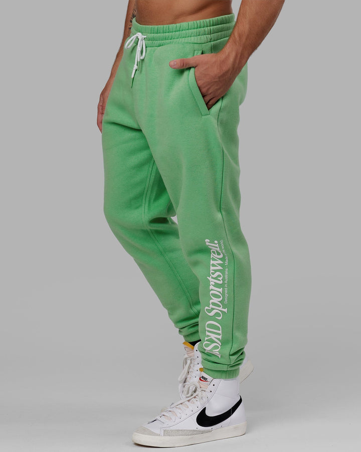 Man wearing Unisex Motion Trackpant - Apple Mint