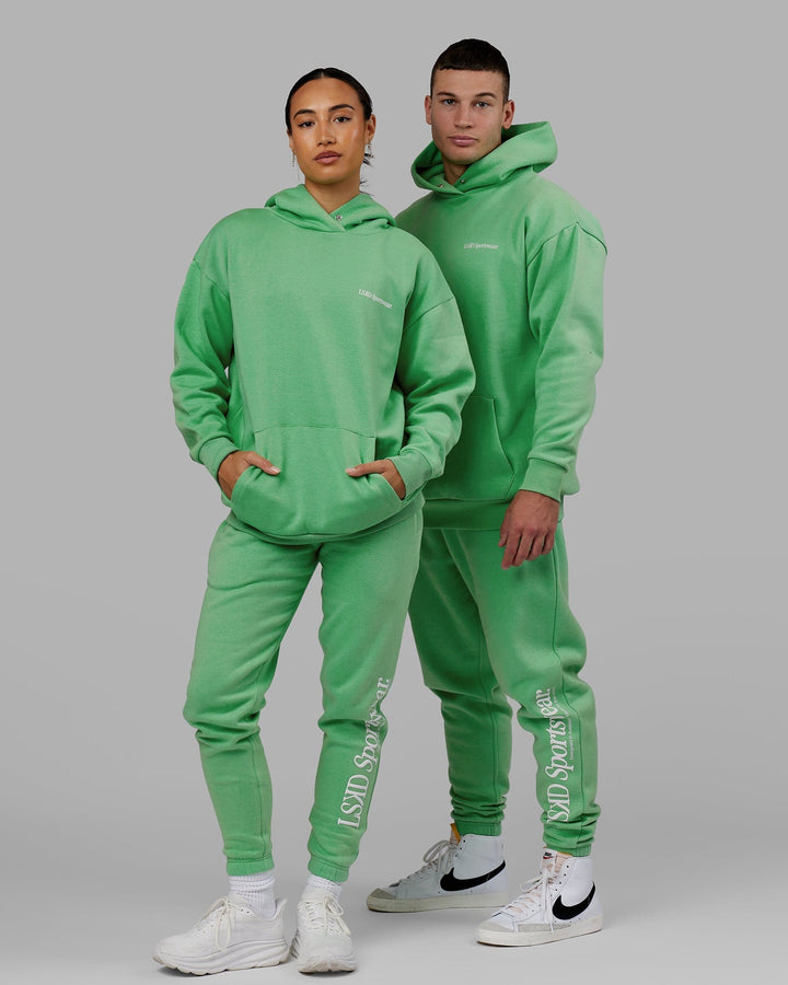 Woman wearing Unisex Motion Trackpant - Apple Mint