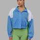 Woman wearing Nostalgia Track Jacket - Azure Blue
