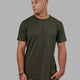 Man wearing PimaFLX Tee - Forest Night