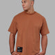 Man wearing R&D Heavyweight Oversize Tee - Hazel