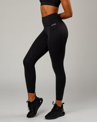 Rep Ultra High-Rise 7/8 Legging Pockets - Black-White | Thumbnail Index: 0