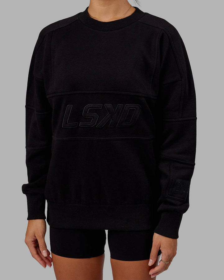 Unisex Slam Sweater Oversize - Black-Black