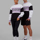 Man and Woman wearing Unisex Sportif Sweater Oversize - Purple-Multi