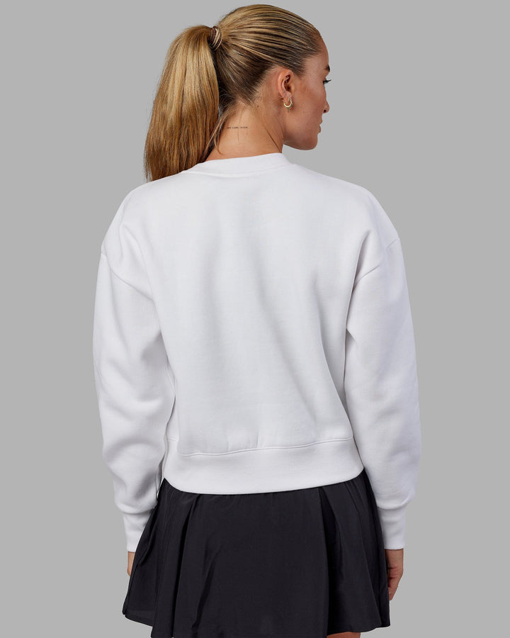 Woman wearing Sports Dept. Cropped Sweater - White