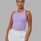 Woman wearing Squad Ribbed Tank - Pale Lilac