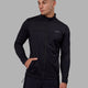 Man wearing Stride Zip Through Performance Jacket - Black