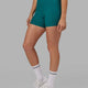Woman Wearing Products Strike Ribbed X-Short Tights - Sea Green